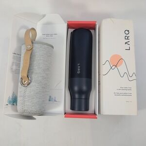 LARQ Bottle PureVis 17oz Monaco Blue Self Clean Purify Bottle with Travel Sleeve